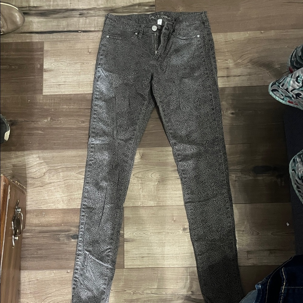 Chip & Pepper Women's Black Patterned Skinny Jeans